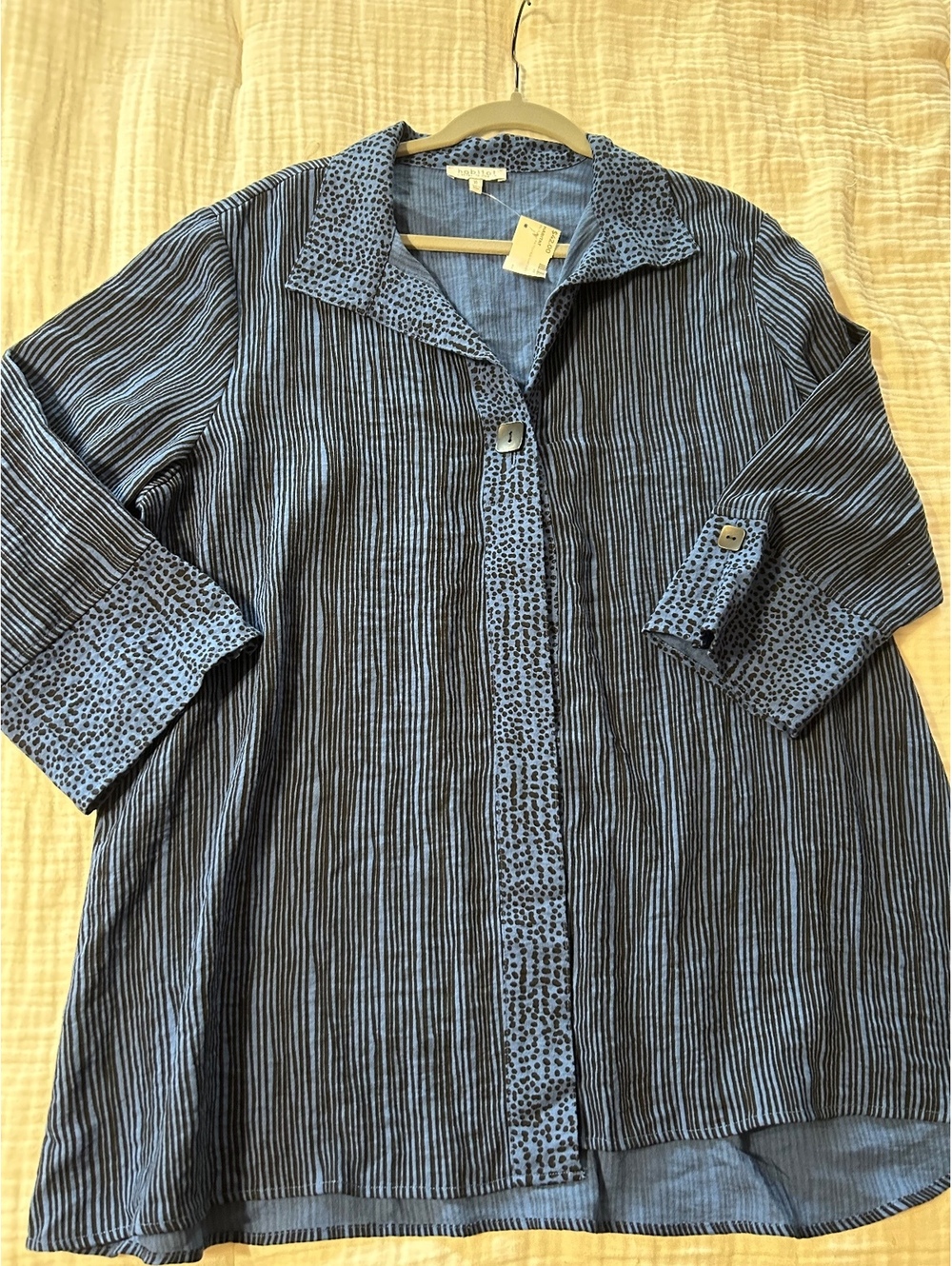 Habitat striped button down oversized shirt NWT